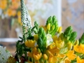 Букет цветов в акварели "Комнатное солнце"