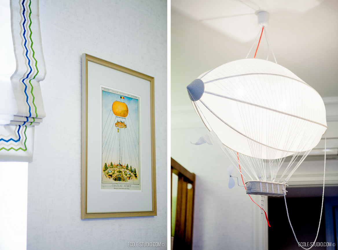 Светильник-дирижабль в интерьере детской комнаты