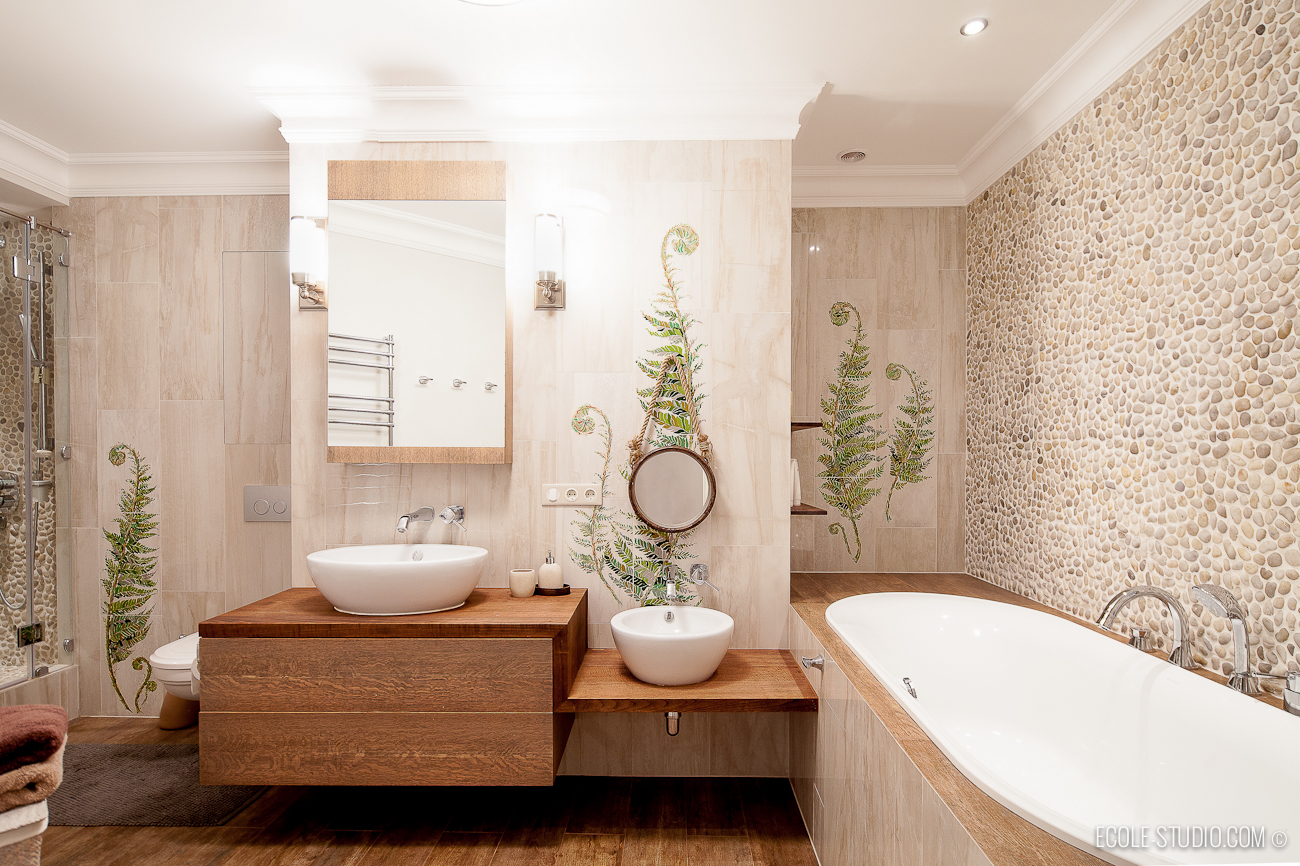 Дизайн проект интерьера ванной комнаты
